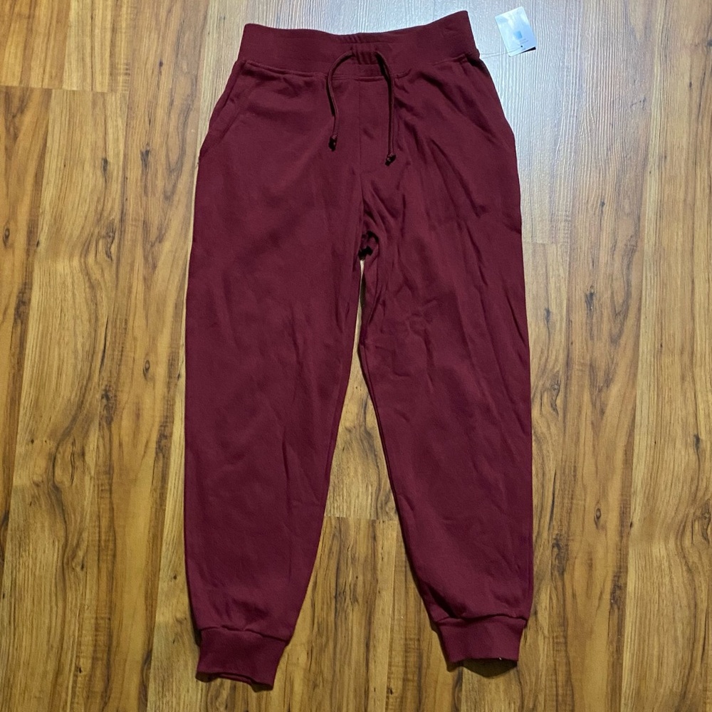 Highland Originals Boys Fleece Jogger Pants Maroon Size 10/12 (New)